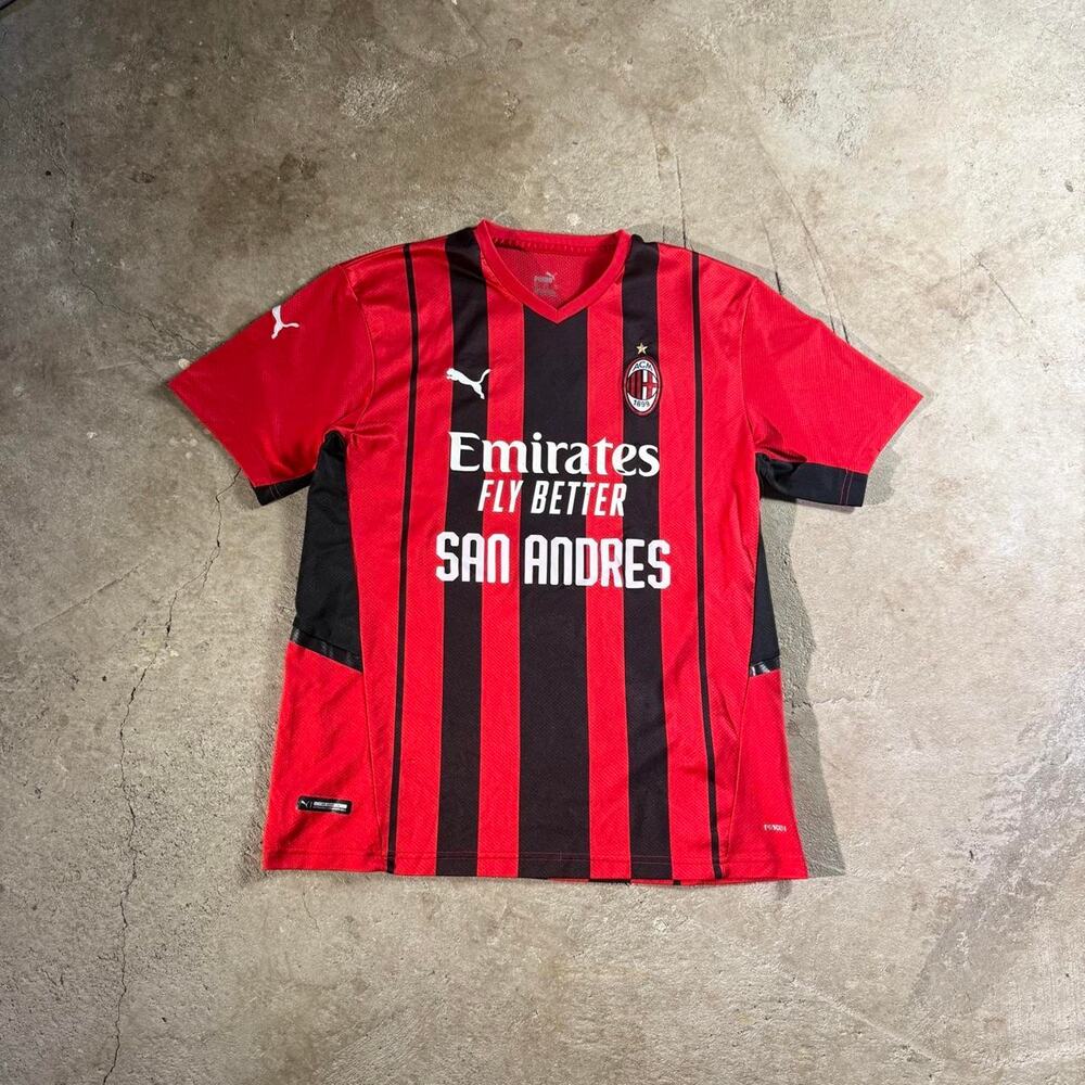 AC Milan 2021 2022 Home Football Jersey Medium Puma Shirt Soccer